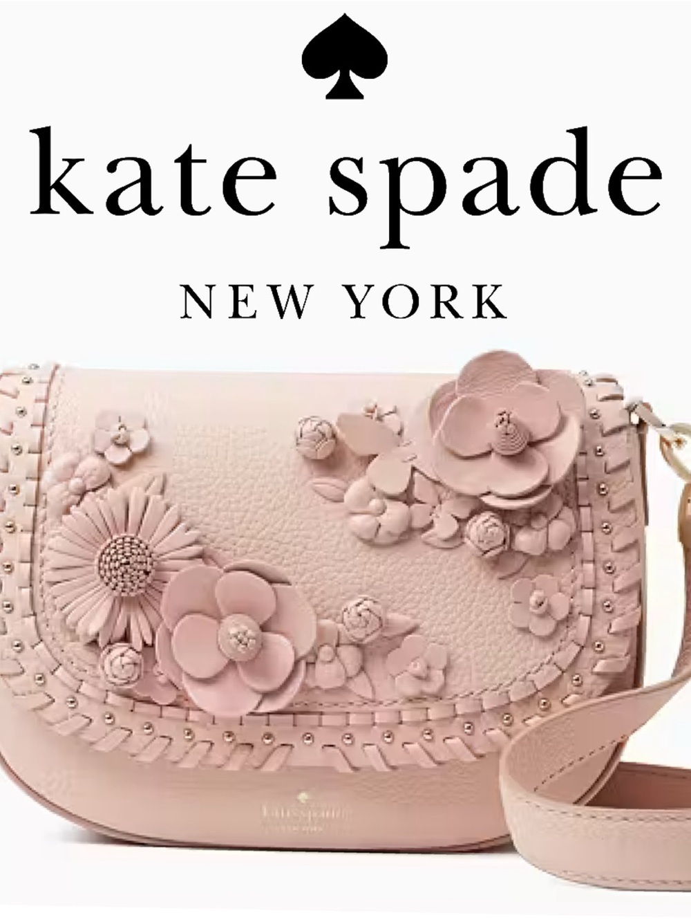 Kate Spade Madison Avenue Blush Pink Floral Flower Large Layden Kallie Bag